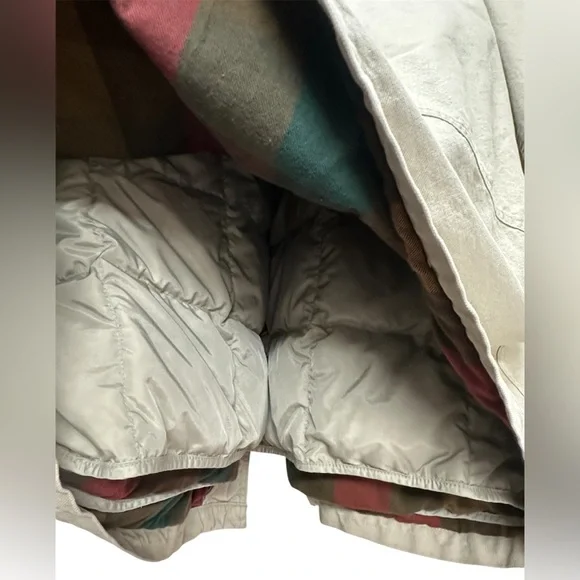 Vintage Eddie Bauer Chore Barn Coat Goose Down Liner Men’s Sz M Corduroy Collar - Picture 13 of 15